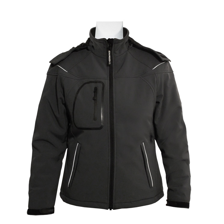 Agilitini Sportswear Women Winter Softshell Jacket in black with back